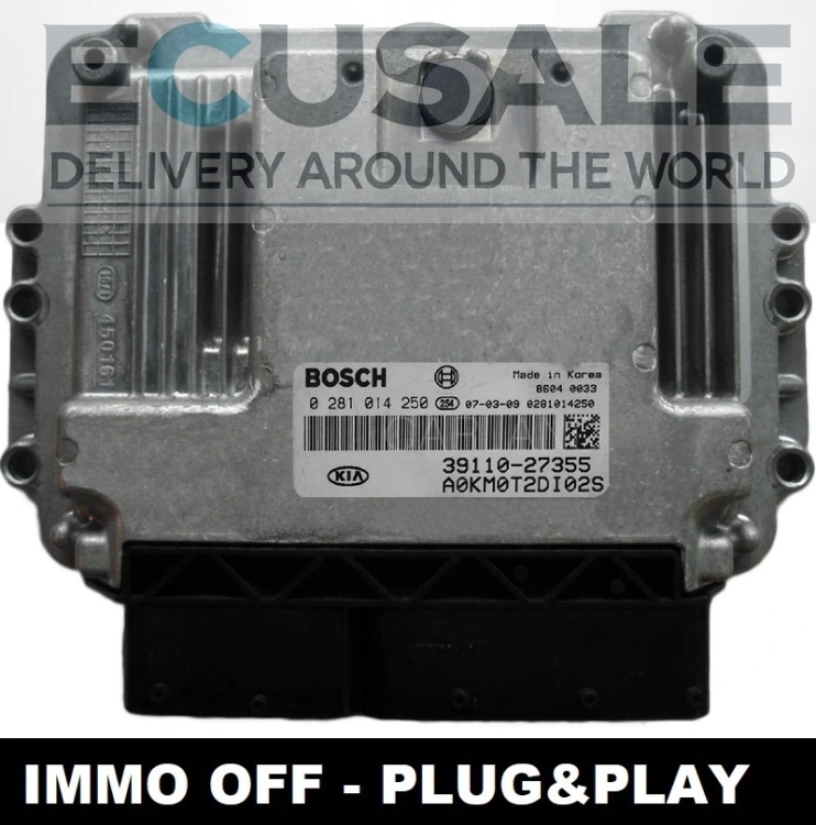 Sterownik silnika Bosch EDC16C39 0281014250 39110-27355 do KIA Sportage 2.0 CRDi IMMO OFF