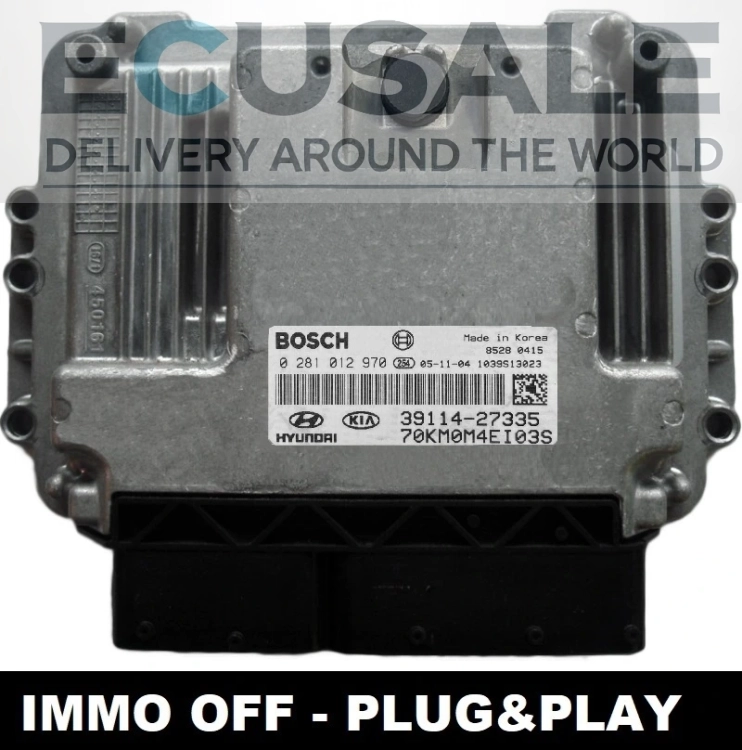 Centralina de motor 0281012970 / 39114-27335 KIA Sportage Hyundai Tucson 2.0 CRDi – centralina Bosch original, pronta para instalação Plug &amp; Play