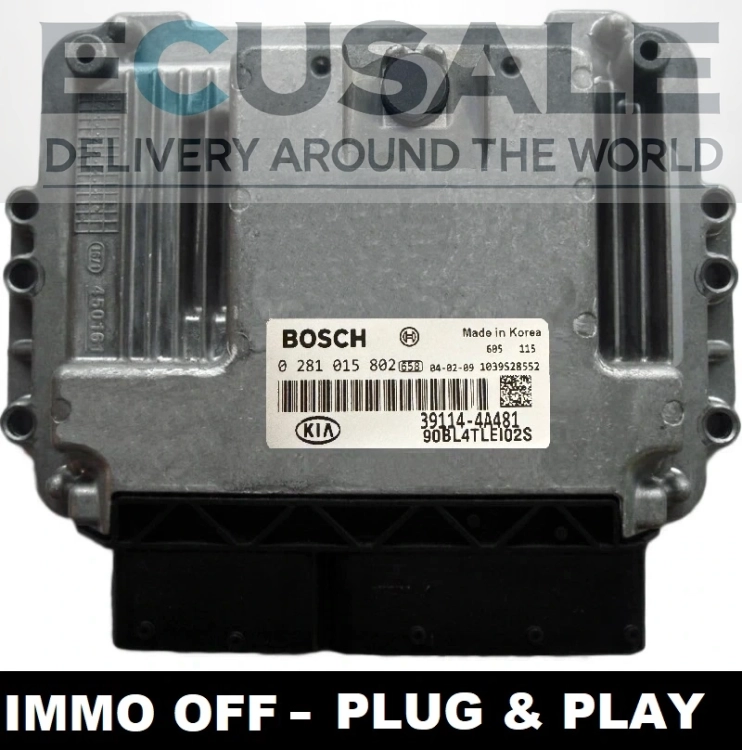 centralina do motor Bosch EDC16C39 0281015802 39114-4A481 KIA Sorento 2.5 CRDi IMMO OFF