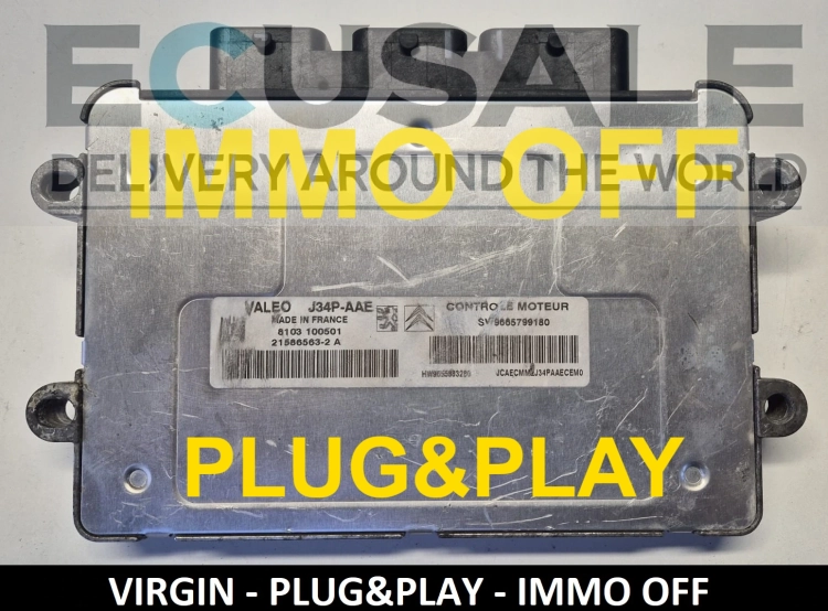 centralina motore citroen SW9665799180 J34P 21583563-2A  IMMO OFF VIRGIN