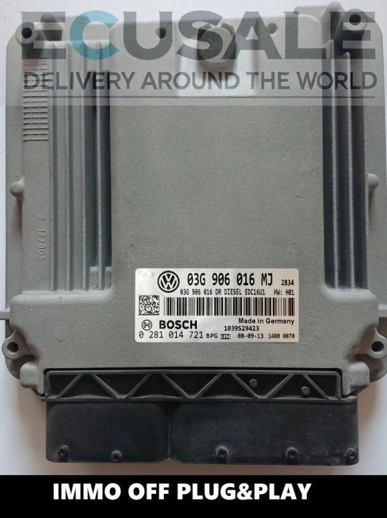 centralina do motor 0281014721 03G906016MJ IMMO OFF EDC16U1 Skoda Octavia 1.9 TDI