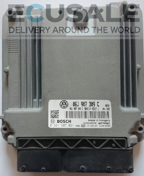Centralita de motor 06J907309C / Bosch 0261S07021 compatible con Volkswagen T6 2.0 TSI