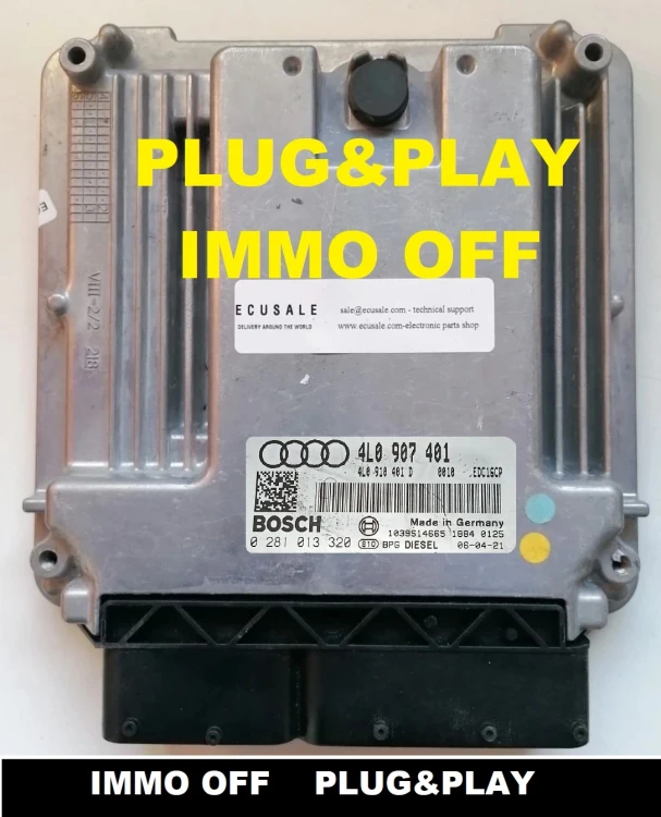 4L0907401 0281013320 centralita Audi Q7 3.0 TDI – IMMO OFF Plug and Play