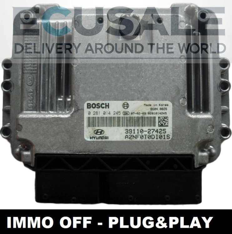 Centralina do motore 39110-27425 na versão IMMO OFF, preparada para funcionar sem imobilizador.