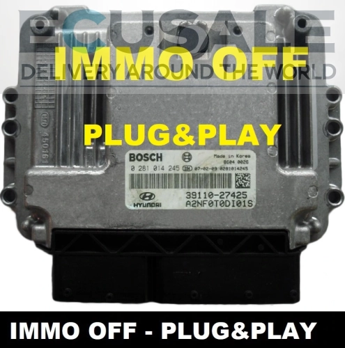 Centralina motore Bosch 0281014245 (3911027425) dopo modifica IMMO OFF, pronta per il montaggio.