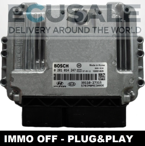 Sterownik silnika 39110-27315 w wersji IMMO OFF przygotowany do pracy bez immobilizera.