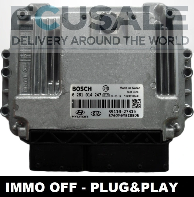 Centralina do motore 39110-27315 na versão IMMO OFF, preparada para funcionar sem imobilizador.