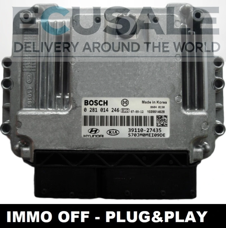 Centralina do motore 39110-27435 na versão IMMO OFF, preparada para funcionar sem imobilizador.