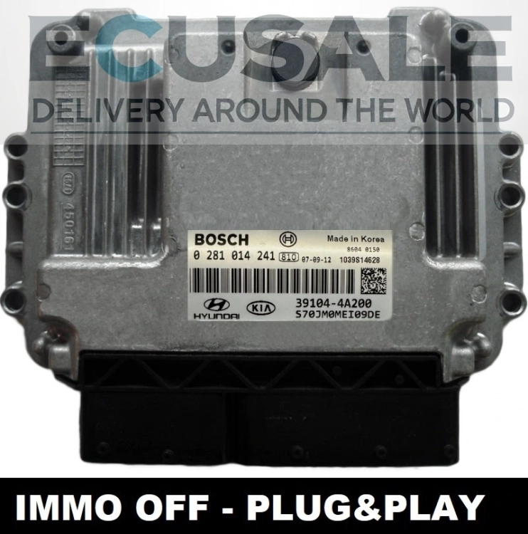 Centralina do motore 39104-4A200 na versão IMMO OFF, preparada para funcionar sem imobilizador.