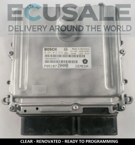 Centralita de motor Jeep 3.0 CRD P05187204AB 0281013912 – unidad reacondicionada en versión VIRGIN