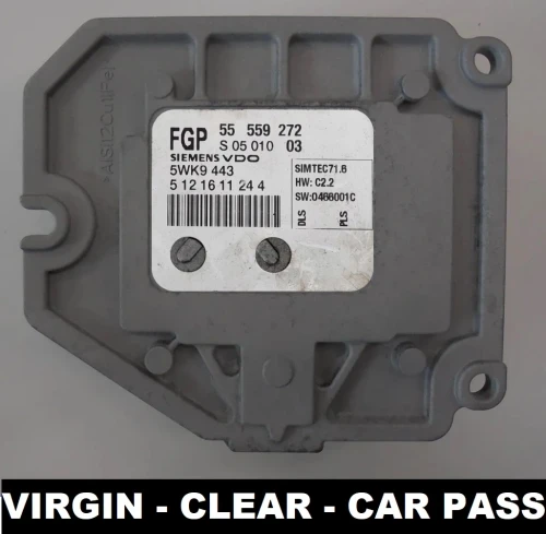 55559272 5WK9443 sterownik silnika Siemens Opel Astra / Zafira 1.8 16V Virgin