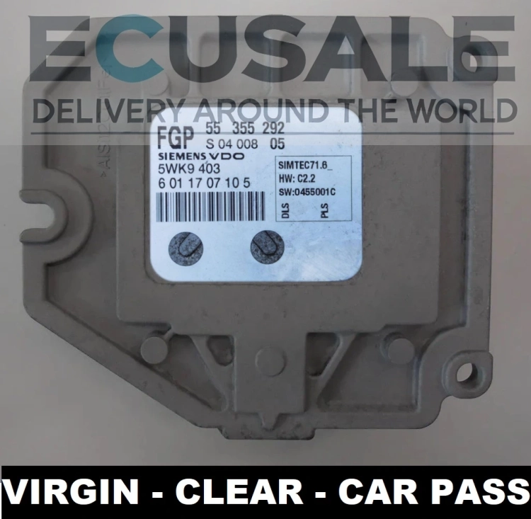 Centralina motore 55355292 5WK9379 VIRGIN Saab 9-3 II 1.8 16V – modulo per la codifica con CAR PASS