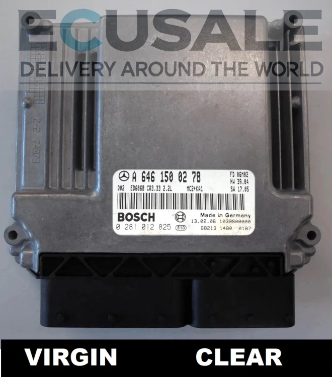 ECU ENGINE 0281012825 A6461500278 Mercedes Vito Viano 2.2 CDI VIRGIN