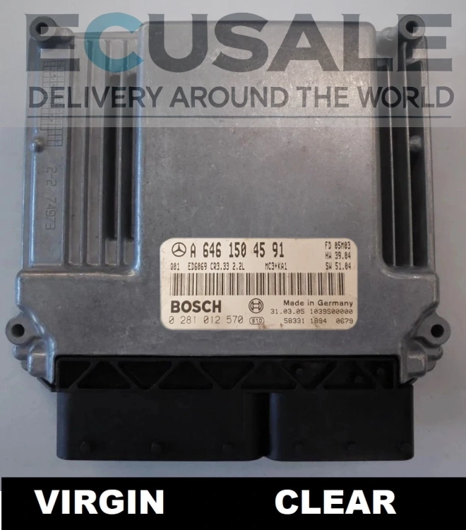 ECU ENGINE 0281012570 A6461504591 Mercedes Vito Viano 2.2 CDI VIRGIN