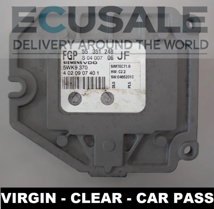 ECU ENGINE 55351248 5WK9370 Opel Astra Zafira Vectra 1.8 16V VIRGIN