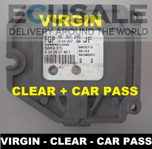 centralina motore Opel 1.8 16V numer 55351248 5WK9370 CLEAR VIRGIN