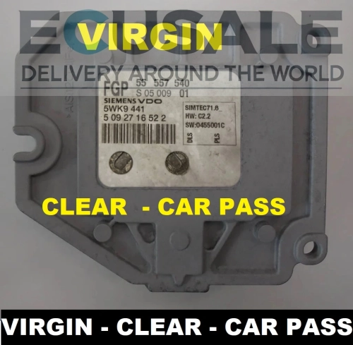 centralina motore Opel 1.8 16V numer 55557540 5WK9441 CLEAR VIRGIN