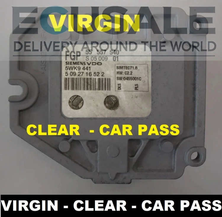 centralina motore Opel 1.8 16V numer 55557540 5WK9441 CLEAR VIRGIN