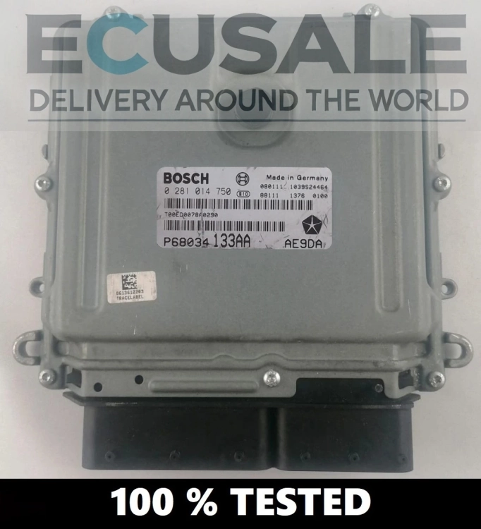 ECU ENGINE jeep wrangler 0281014750  P68034133AA  AEDA