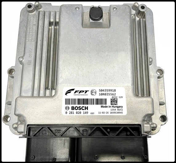 Sterownik silnika Bosch EDC17CP52 0281020149, numer Iveco 504359918, do Iveco Daily – etykieta