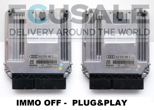 4L0910409D / 0281015165 – conjunto de 2× CENTRALITA DE MOTOR IMMO OFF Audi Q7 4.2 TDI