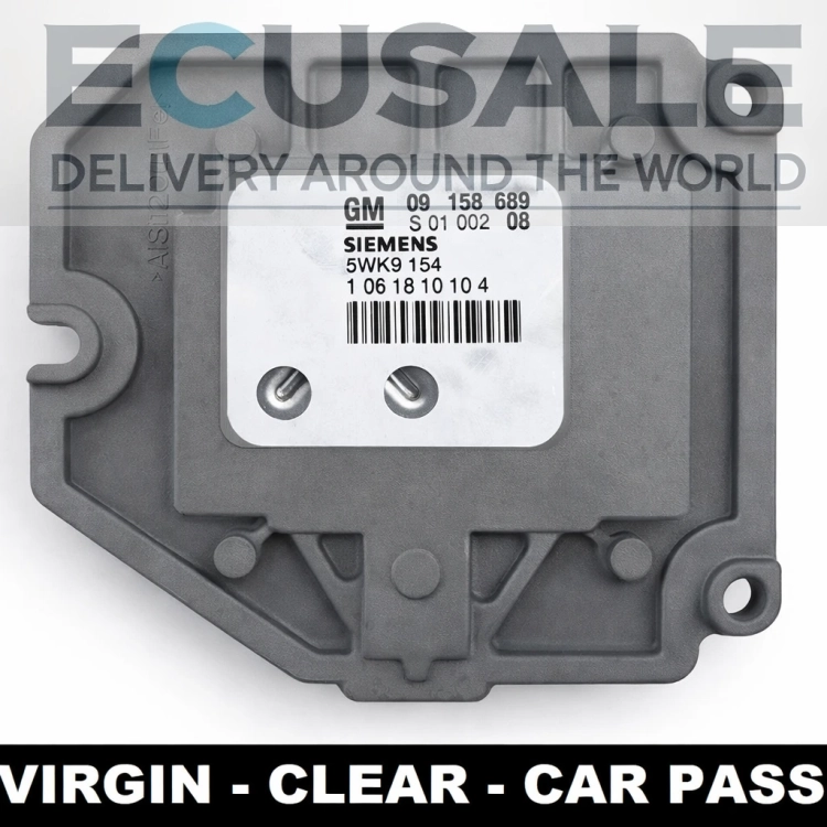 Comparación de la centralita de motor GM 09158689 – modelo antiguo defectuoso y nueva centralita Siemens 5WK9154 mejorada