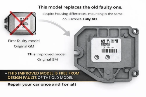 09158689 5WK9154 sterownik silnika Siemens Opel Astra G / Zafira A / Vectra B 1.8 16V Z18XE Virgin – nowszy typ