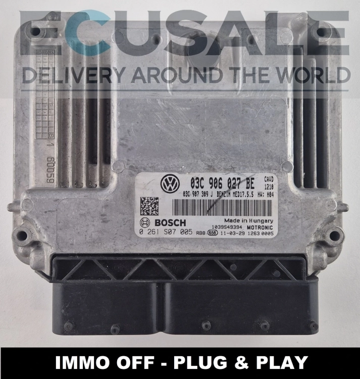 IMMO OFF centralina do motor Bosch 0261S07005 03C906027BE Volkswagen Tiguan Jetta 1.4 TSI 1.6 TSI