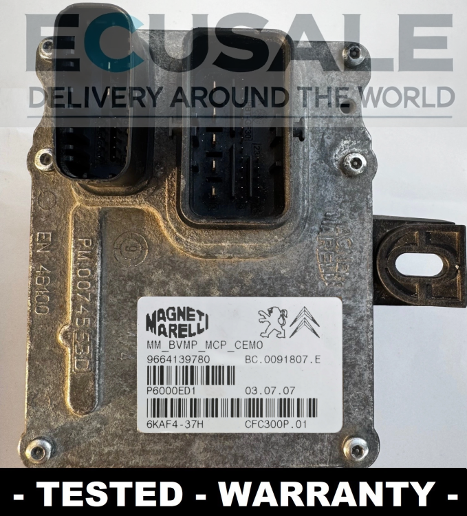 Centralita de la caja de cambios Citroën 9664139780. Módulo TCU original.