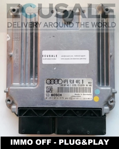 Sterownik silnika 0281014376 4F9910401B Audi A6 C6 3.0 TDI IMMO OFF