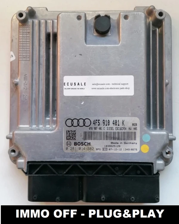 0281014382 4F5910401K IMMO OFF – Centralita de motor Audi A6 C6 2.7 TDI