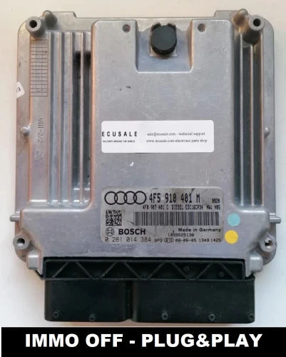 4F5910401M 0281014384 engine ECU Bosch Audi A6 C6 / S6 2.7 TDI