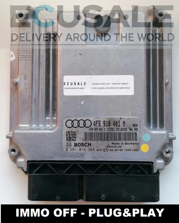 centralina do motor 0281014384 4F5910401M Audi A6 C6 2.7 TDI IMMO OFF