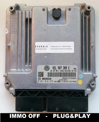 0281016272 03L907309K engine ECU Bosch VW Transporter / Caravelle T5 2.0 TDI