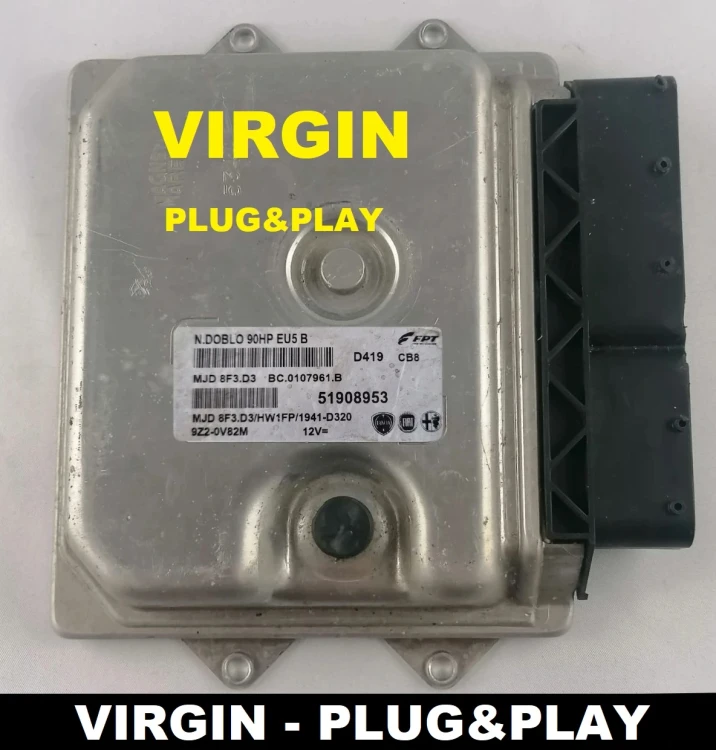 51908953 MJD 8F3.D3 Fiat Doblo 1.3 Multijet engine control unit – additional view