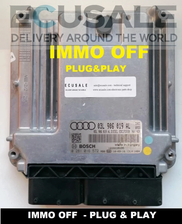 Centralina do motor 0281016572 03L906019AL Audi A4 B8 2.0 TDI IMMO OFF PLUG&amp;amp;amp;PLAY Bosch EDC17