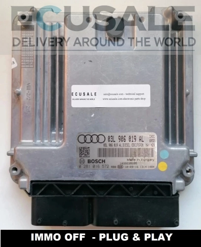 03L906019AL 0281016572 Centralina do motore Audi A5 8T 2.0 Diesel CAGA CAHA IMMO OFF pronta para instalação