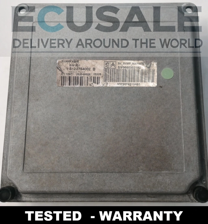 S122754002B 9660353180 Centralita de la caja de cambios Citroen Peugeot SIM821 Continental