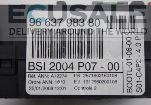 9663798380 P07 – Módulo BSI Citroën Jumpy / Peugeot Expert – Centralina de carroçaria