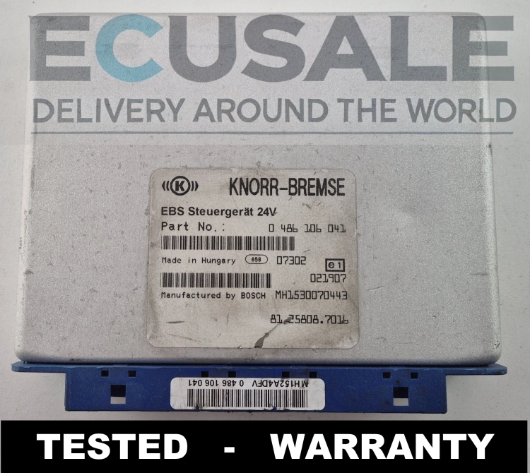 EBS 0486106041 KNORR BREMSE MAN 81258087016 BOSCH MH1.530070443 Centralita 24V