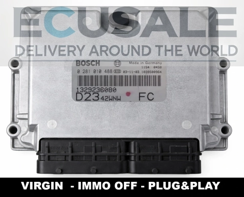 Centralina motore 0281010488 1329236080 Fiat Ducato 2.3 JTD IMMO OFF Plug &amp;amp; Play
