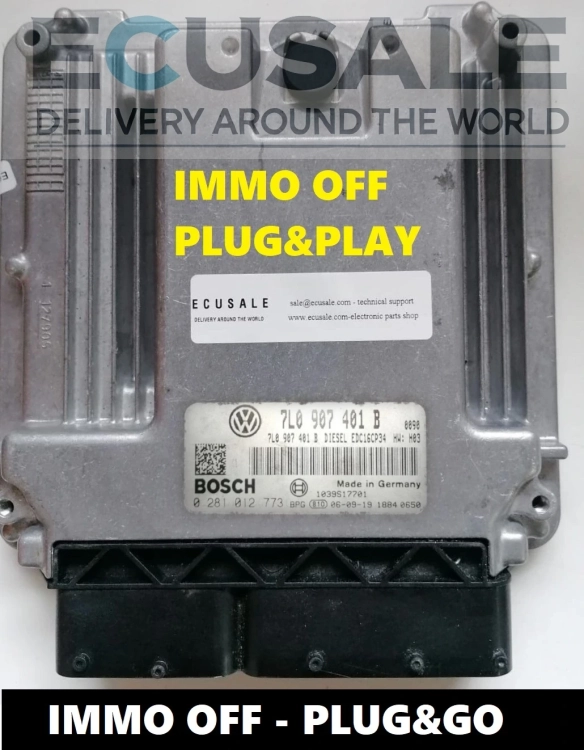 ecu Bosch 0281012773 7L0907401B VW Touareg IMMO OFF