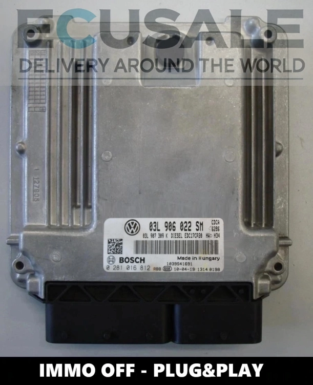 Centralita de motor 0281016812 03L906022SM ECU Amarok 2.0 TDI IMMO OFF