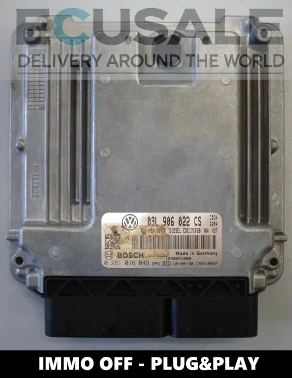 Centralina do motor 03L906022CS 0281016049 VW Amarok 2.0 TDI IMMO OFF Plug and Play