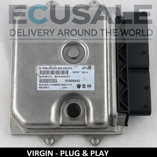 CENTRALINA do motor VIRGIN Lancia Ypsilon 1.3 51908942 MJD8F3.Y1 Plug and Play – pronta para instalação