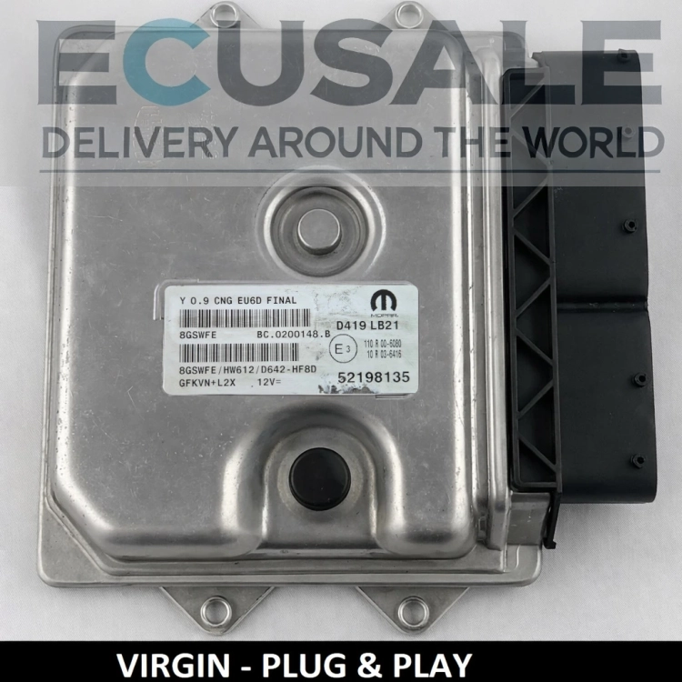 52198135 ECU Engine controller Fiat 500 Panda 0.9 TwinAir CNG 8GSWFE HW612