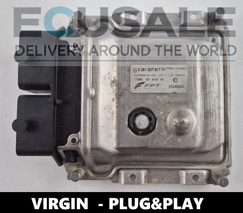 ECU 55249662 0261S07817 Fiat 500L 1.4 gasolina Centralina do motor VIRGIN