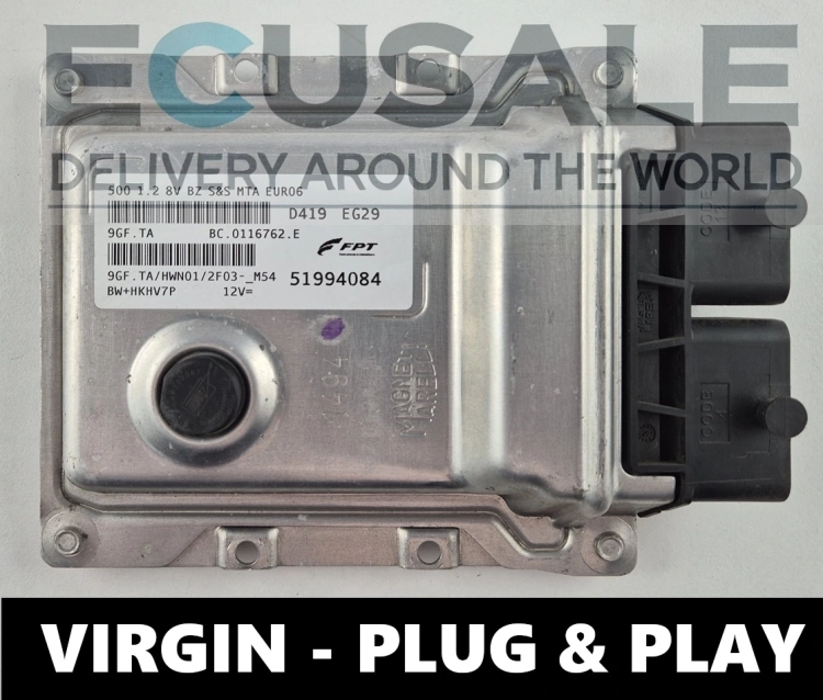 51994084 9GF.TA BC0116762E ECU Engine controller FIAT 500 1.2 VIRGIN Plug and Play