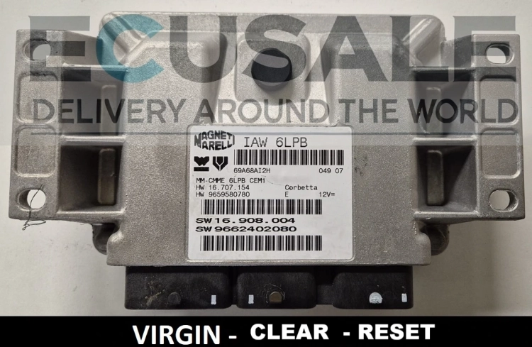IAW6LPB 9662402080 9659580780 centralina motore vergine resettata Peugeot Citroën