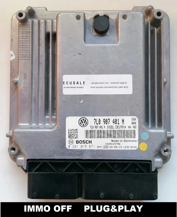 0281015871 7L0907401N centralina do motor Bosch VW Touareg 3.0 TDI
